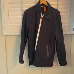 G-Lab blue fall jacket.